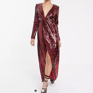 ASOS sequin dress gown US 8 / UK 12 LIKE NEW!  Maternity.